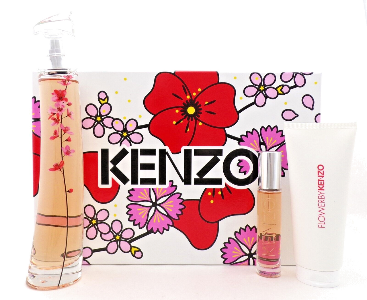 Flower IKEBANA by Kenzo 2.5oz & 10 ml. EDP Spray + 2.5oz B/Milk