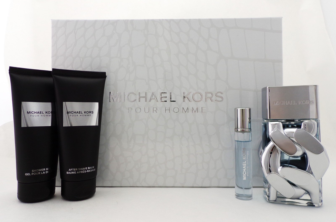 Michael Kors Pour Homme 4 Pcs Set for Men 3.4 oz. EDP Spray + EDP